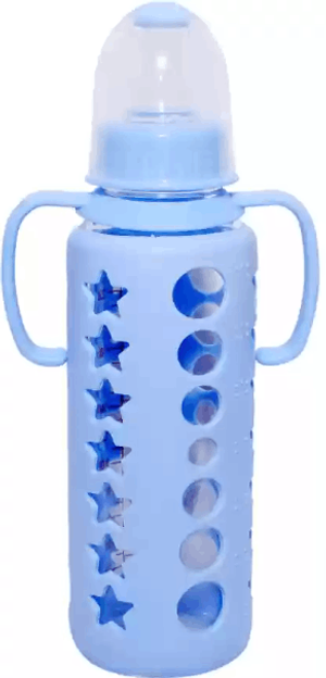 Chiccoa Standard Double Handle Glass Bottle Feeder 240ml